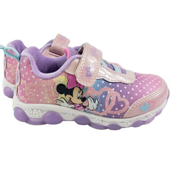 Disney Minnie Mouse Girls Light Up Light Up Shoes Size 6 (14cms) New - Picture 7 of 16